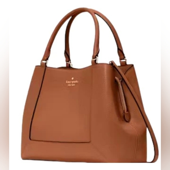 NWT Kate Spade Large Shoulder Bag, Tan - Picture 2 of 9